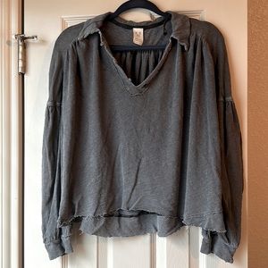 We the Free short length long sleeve top